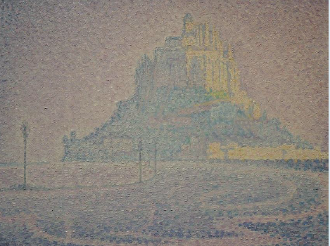 Paul Signac, Mont Saint Michel, brume et soleil,  huile sur toile, 1897, 46.7 x 55.5 cm